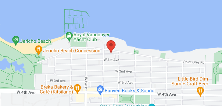 map of 3542 POINT GREY ROAD